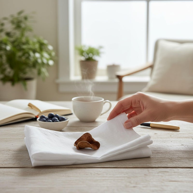 Eight Owls Linen Napkins â€“100% French Flax â€“ Stonewashed Pure Linen Cloth Napkins - Size 18 Inch x 18 Inch â€“ Set of 4 (Pure White) - Image 3